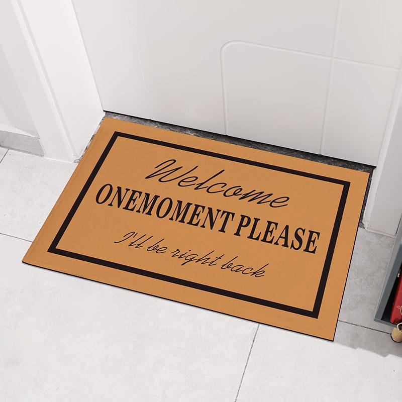 

Коврик для приветствия для использования в помещении и на улице - простой дизайн с буквами, нескользящий коврик для задней двери, подходит для входов, ванных комнат, кухонь 45cmx75m