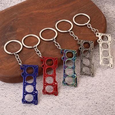 Creative Car Engine Modification Machine Gasket Keychain Exquisite Decorative Pendant