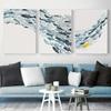 Watercolor Fish Group Wall Art Canvas Posters Golden Fish Blue Prints Canvas Paintings for Living Room Kitchen Frameless