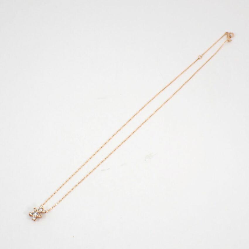 [Used] K14PG Diamond/0.34ct Necklace/Pendant/g512-35