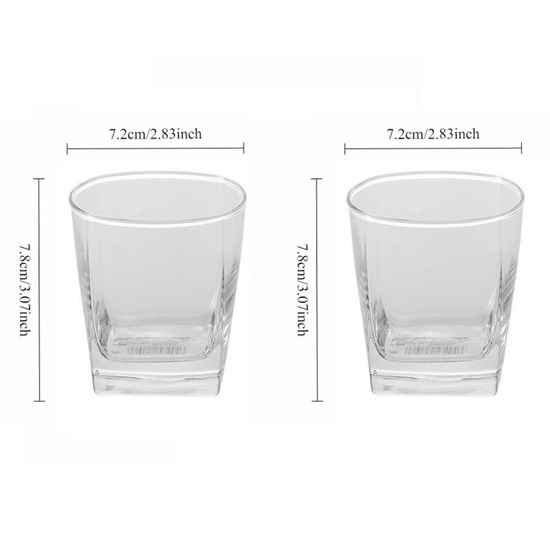 2pcs Creative Drinkware Glass Cup Classic Transparent Cup Cocktail Glasses Water Bottle Drinking Glasses Classical Whiskey Glass 2pcs