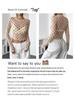 Spring/Summer 2025 Polka Dot Mesh Slim Fit Long Sleeve Women's T-Shirt