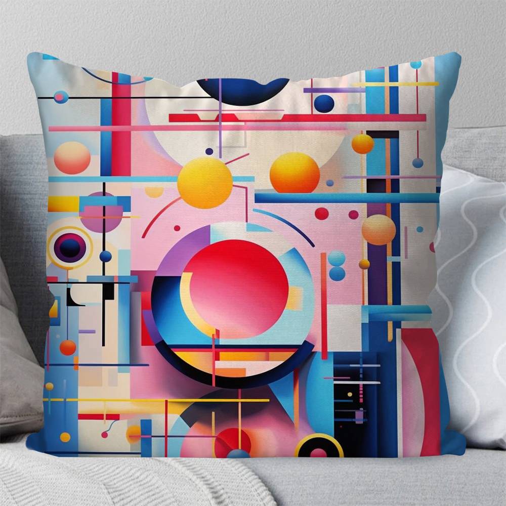 Abstract Geometric Pillow Case Fashion Square Pillowcase Bedroom Sofa Room Ins Decoration Leisure