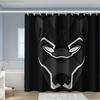 1pc MARVEL Black Panther Shower Curtain - Polyester with Hooks, Stylish Bathroom Decor Featuring Iconic Mask Design, Durable a
