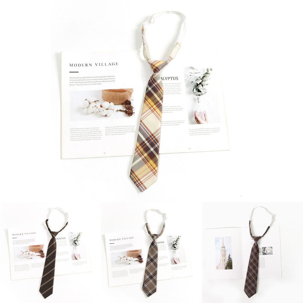 Childrens Checkered Pattern Necktie With Retro Plaid For Casual School Wear