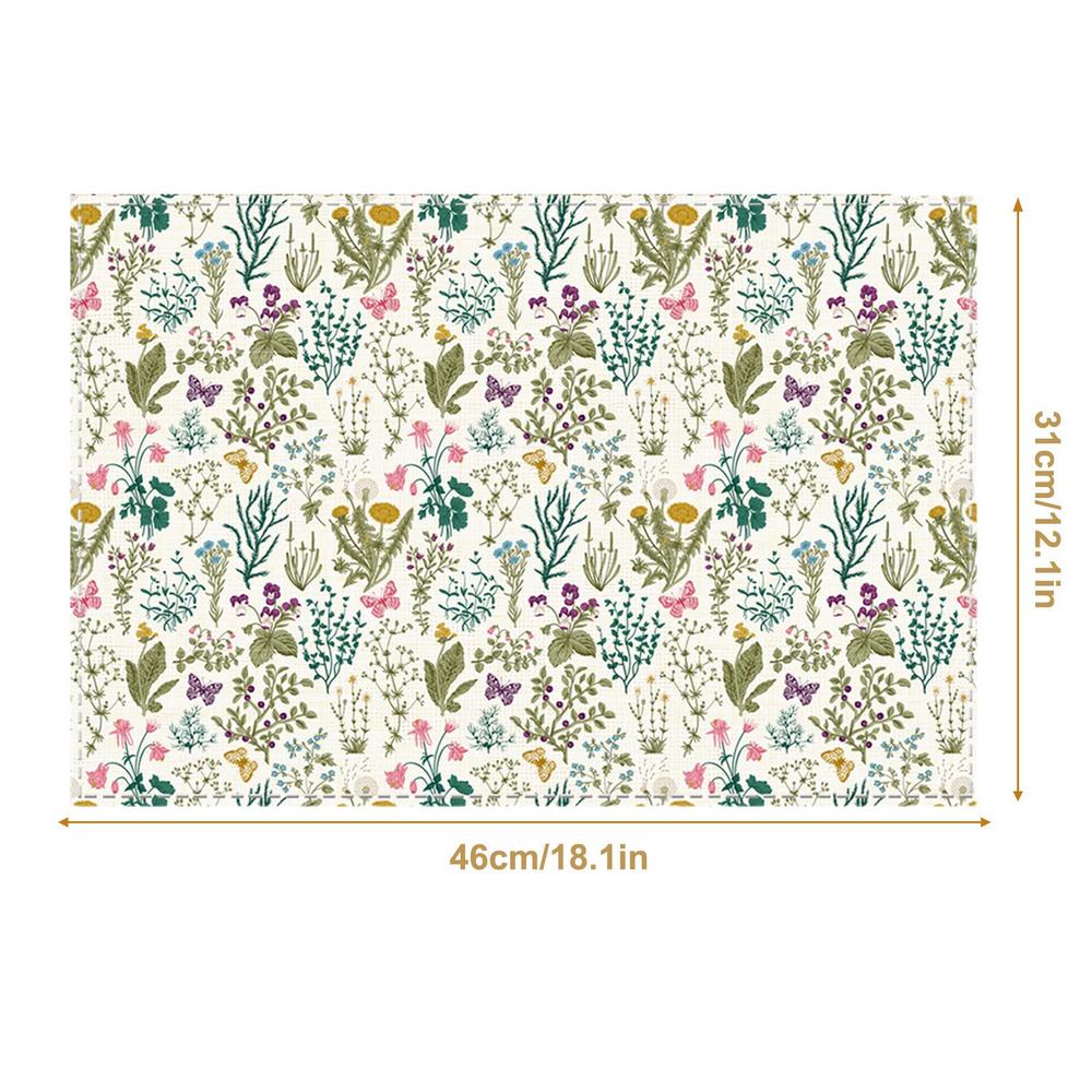 Matplatsmatta för småbarn 4X Söta djur Småbarnsplacematter Matningsmatta Småbarnsbordsmatta Babymatmatta För hem och resa