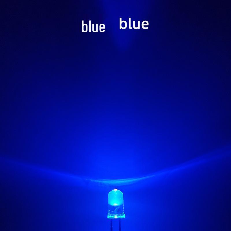 5mm High Brightness LED Lamp Beads, Transparent, Multi-color, Round Head, Long Leg, Direct Plug
