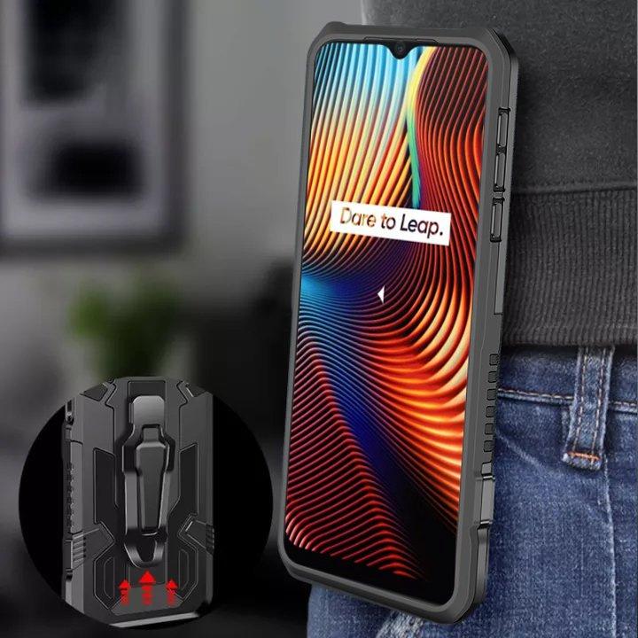 Hybrid KickStand case for Realme 7i, Black
