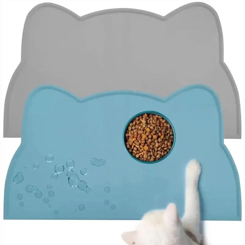 Pad CatS Accessories Anti-slip Placemat Bed Cats and Dog Food Easy Clean Pet Silicone Waterproof Anti-dirty. To Bowl Leak-proof