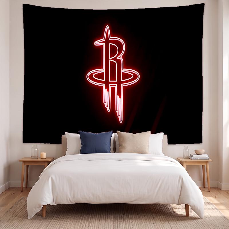 Houston Rockets (1) Künstlerisches Wandbehang-Gobelin für Haus Schlafzimmer Wohnzimmer Dekor Tolle Geschenkidee