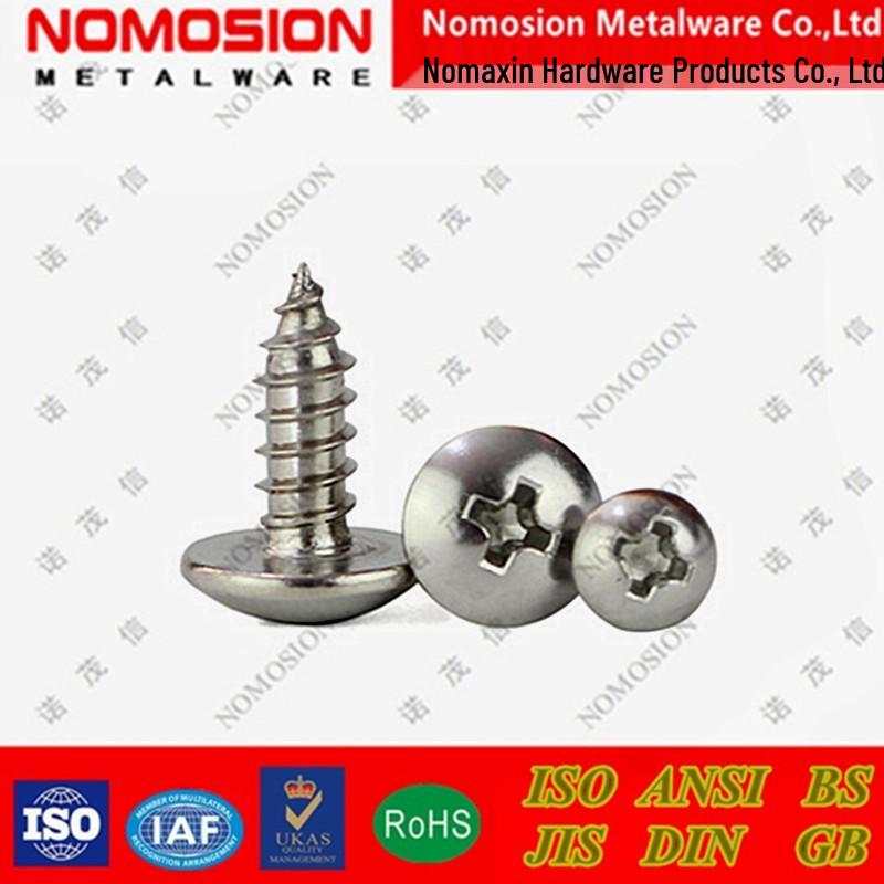 Stainless Steel JISB1122T Large Flat Pan Head Phillips Self-Tapping Screws (ST2.9/3.5/3.9)
