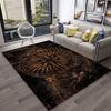 Retro Kompass Navigationskarte Teppich für Zuhause Wohnzimmer Schlafzimmer Sofa Fußmatte Dekor, Kinderspielbereich Teppich Rutschfeste Bodenmatte