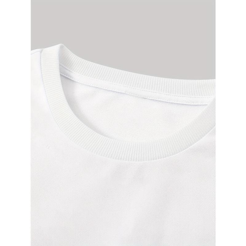 Men's Casual Loose Short Sleeve Surfboard Pattern Front and Back Print Design T-Shirt, Breathable Summer Crew Neck Shirt, Machine Washable, Ideal Gift