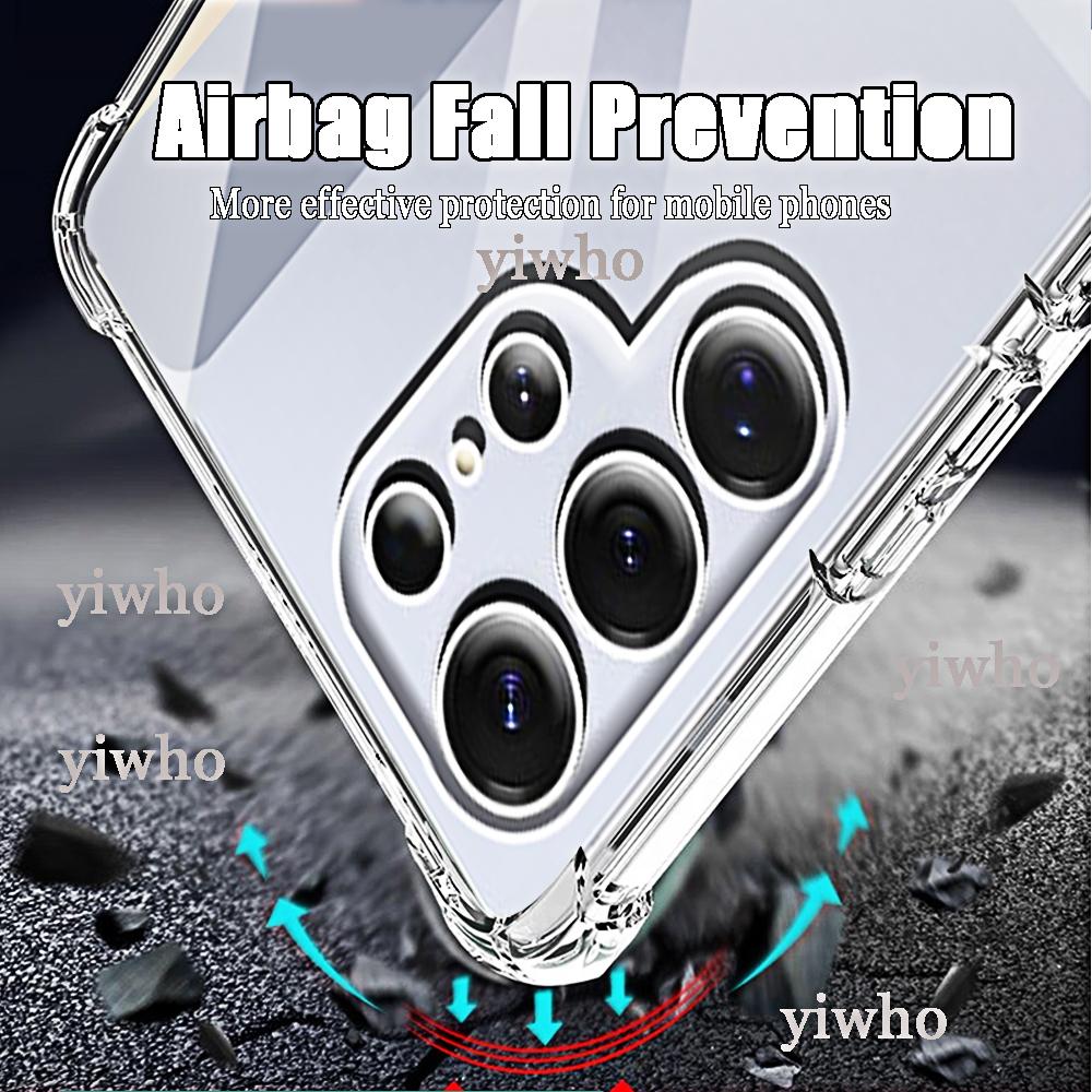 Przezroczyste etui na telefon dla Samsunga S25 S24 Ultra Plus + FE Ochronne Osłony na Aparat z Tyłu Clera na Dla Galaxy S25ultra S24fe