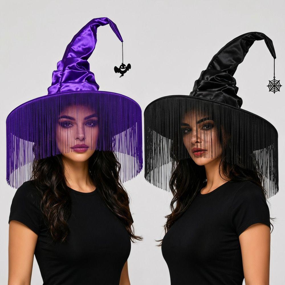 Tassel Cover Wizard Cap Gothic Cosplay Accessories Party Props Masquerade Cap Masquerade Ball