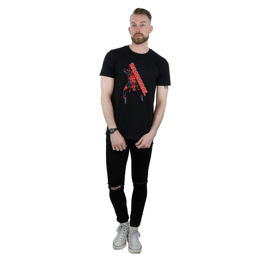 Marvel Mens Deadpool Hang Split T-Shirt