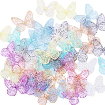 10/20 Pack Butterfly Applique Patches, Colorful Embroidered Organza Lace Butterflies Butterfly Fabric for DIY Sewing.