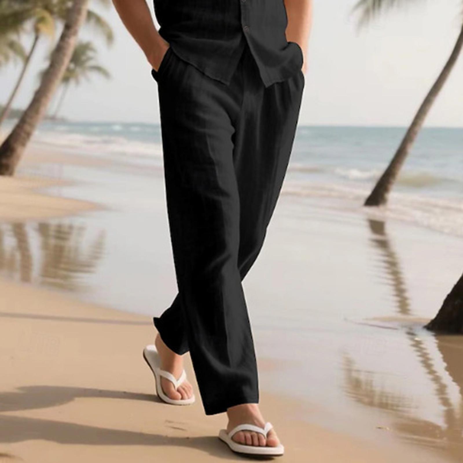 

Men s Side Striped Parachute Pants Casual Embroidery Drawstring Baggy Fashion Straight Leg Streetwear M чорний
