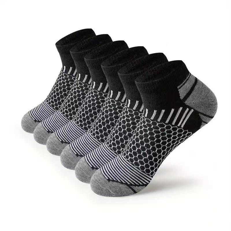 

Men s Breathable Cotton Sports Socks - Mid-Calf, Ankle Support, Sweat-Absorbing for Running and Fitness, Spring/Summer. One Size