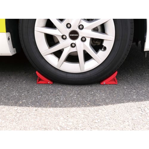 Emerson EM-353 Folding Tire Stopper, 1 Piece, Red, Steel, Compatible with Light Cars, Regular Passenger Cars, RVs, and 1BOX Vehicles
