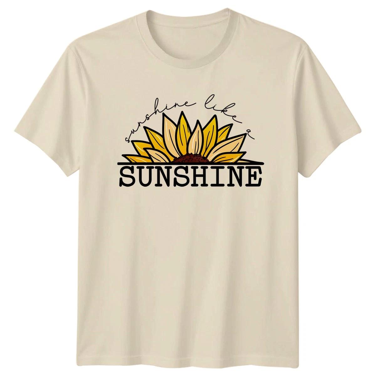 Sunshine Like A Sunshine Womens T-Shirt Sunflower Floral Birthday Gift For Her XXXL