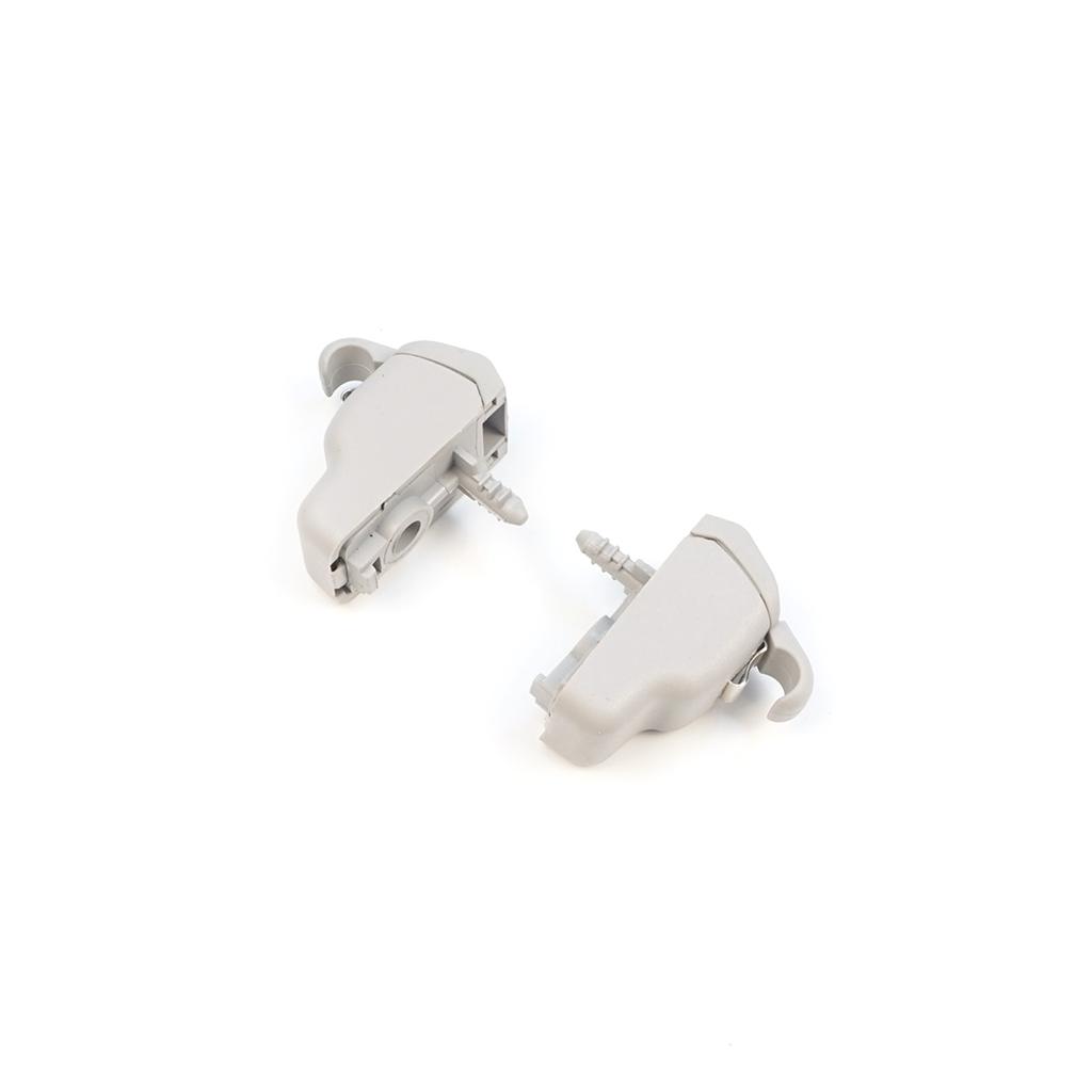 ECF5070 2 Pieces Sun Visor Holder Clips Hook Retainer Light Gray 735633192 for Fiat Tipo 356 Egea 2015-On