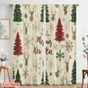 2pcs,2D plane printing Creative Curtains Christmas Trees Snowflakes Reindeer (3) Durable 100% Polyester Fabric (without rod)