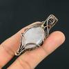Artisan Antiqued Copper Wire Wrap Pendant with Rose Quartz  Gemstone - Gothic Boho Crystal Necklace