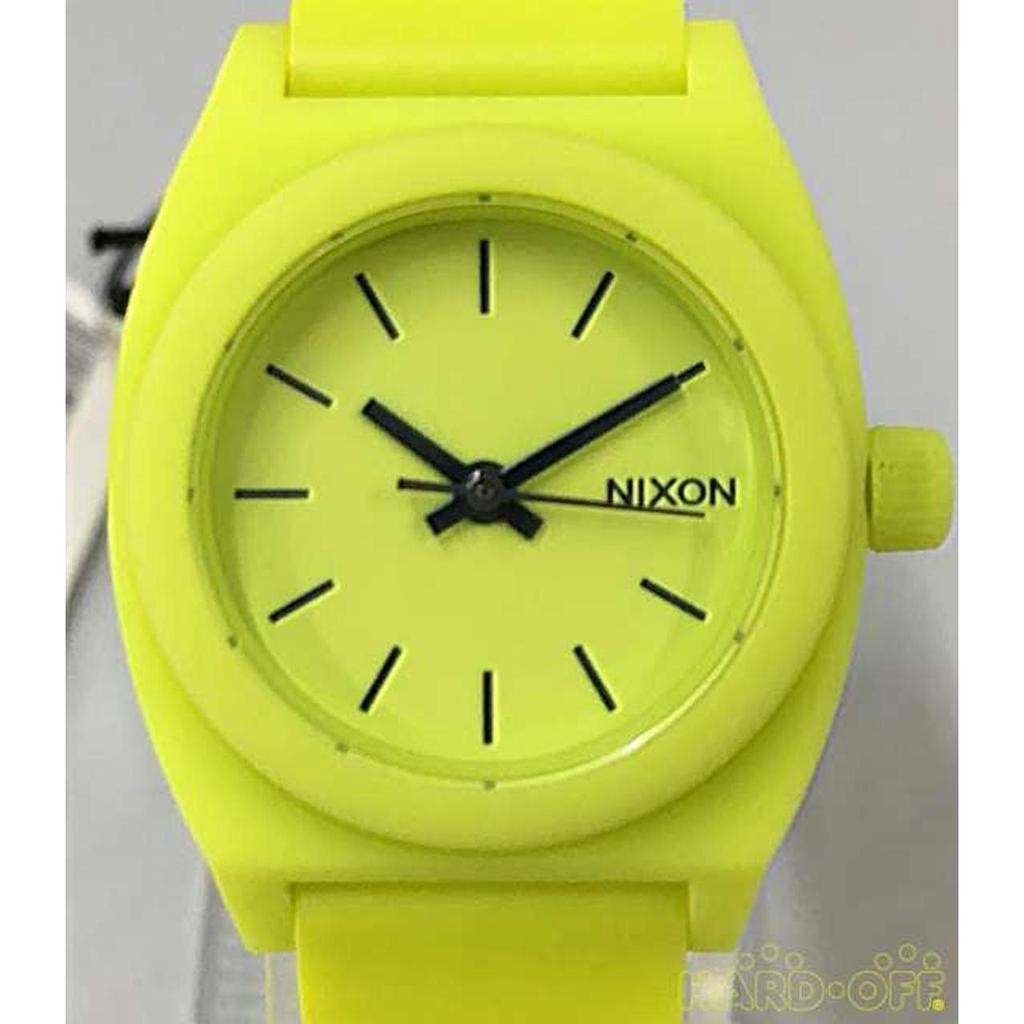 Used NIXON yellow-green quartz watch
