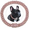 Dog Chain Collar Diamond Cuban Link Necklace Metal Cat Chain Pet Crystal Collar Jewelry Accessories for Dogs Cats