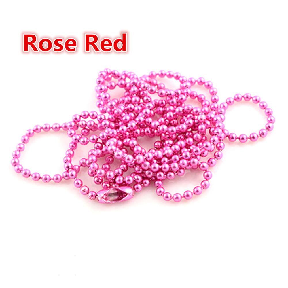 5pcs 1.5 2.0 2.4mm Length 70cm (27.5 inch) 10 Colors Plated Ball Beads Chain Necklace Bead Connector For Charms Base and Tray