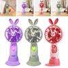 Mini Portable Fan Lightweight USB Rechargeable Cooling Fan Cute Bunny Handheld Fan for Indoor Outdoor Travel Home Party Office