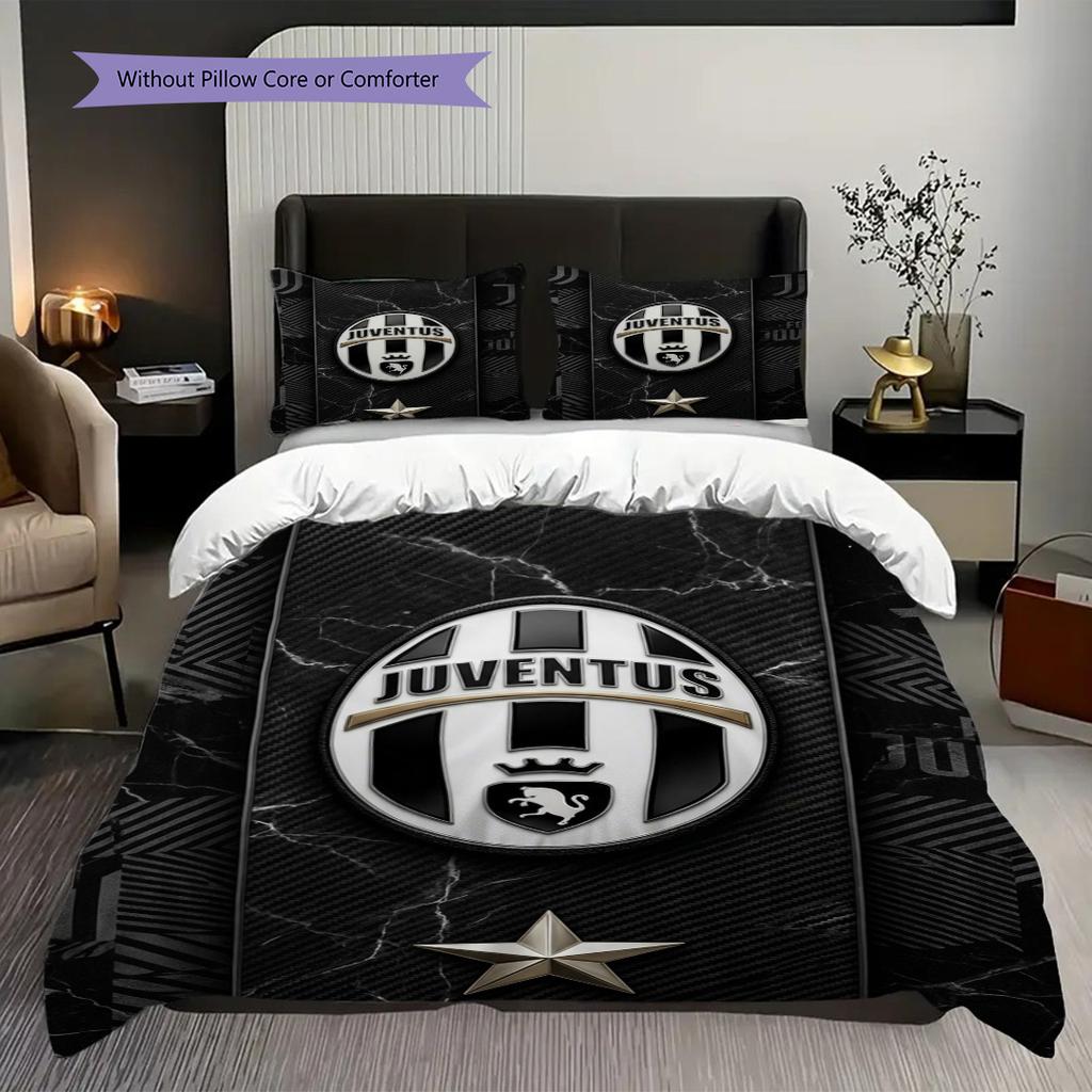 Juventus Legacy: Passion Pride Bedding (1 * Duvet Cover + 2 * Pillowcase, Without Core) Soft and Comfortable Bedding Set Christmas Birthday Gift