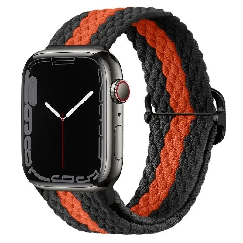 Braided Solo Loop For Apple Watch Ultra Band 40mm 44mm 41mm 38mm 49mm 45mm Elastic Nylon Bracelet iWatch Series 9 8 7 3 Se Strap