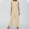 Women's U-neck Sleeveless Jumpsuit With Pocket Jumpsuit
