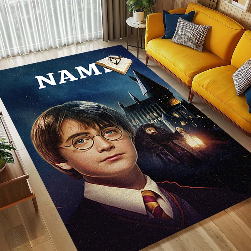 Custom Name Magical Journey Living Room Non-Slip Area Rug Soft Carpet for Bedroom Kids Playroom Sofa Office Home Decor Doormat