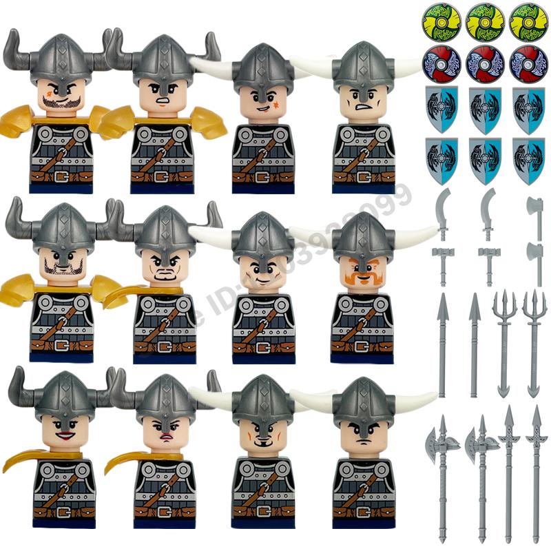 Medieval Military Building Blocks Roman Officer Soldier Knight Imperial Army Head Of State Elf Hunter Lion King War Horse Brick