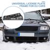 Black EU Standard License Plate Holder Bracket Frame Easy tall Anti-corrosion Waterproof Durable Car Auto Accessor Mount