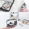 Transparent Makeup Pouch Large Portable Cosmetic Pouch for Portable Makeup Perfect for Hot Business and More 3-Piece Set, Capacity, Cosmetics, Pouch,