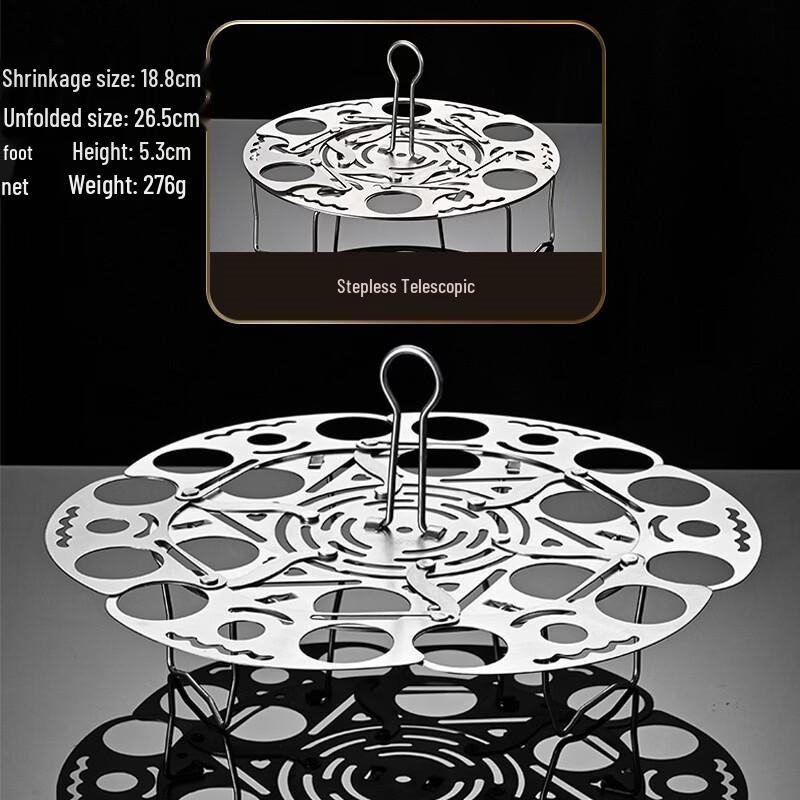 

ZISIZ 304 Stainless Steel Retractable Rotating Steamer Rack