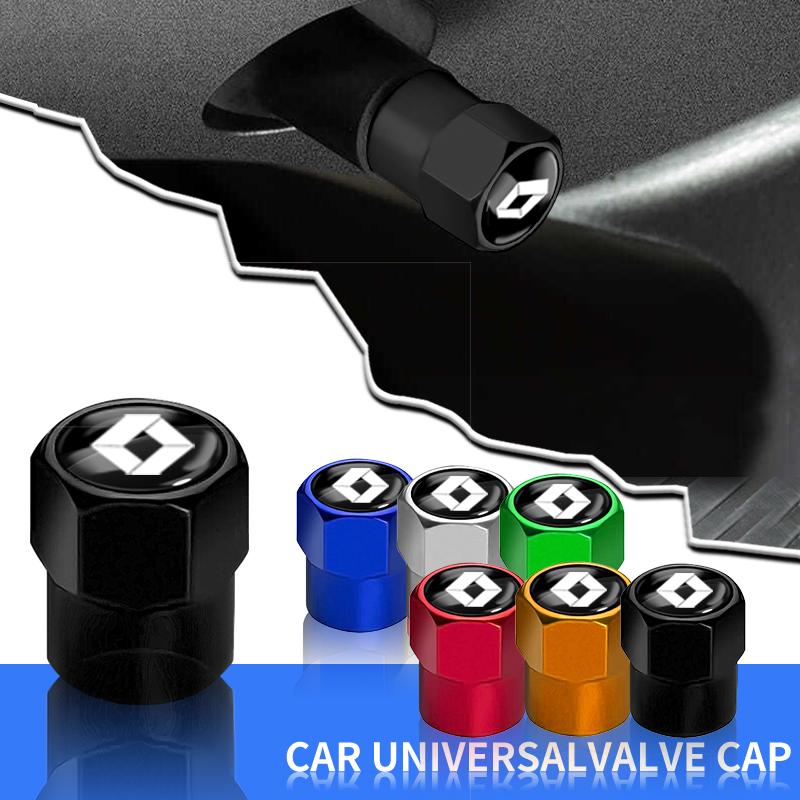 4Pcs Car Wheel Tires Bolt-in Valve Caps Badge Car Accessories For Renault Dacia Clio Laguna 2 Megane 2 3 Duster Logan Captur