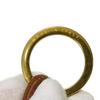 Used 11897 Triangle Key Ring 619100 V0050 2650 7950 Current Logo Ring Charm Intrecciato Brown Unisex from Japan