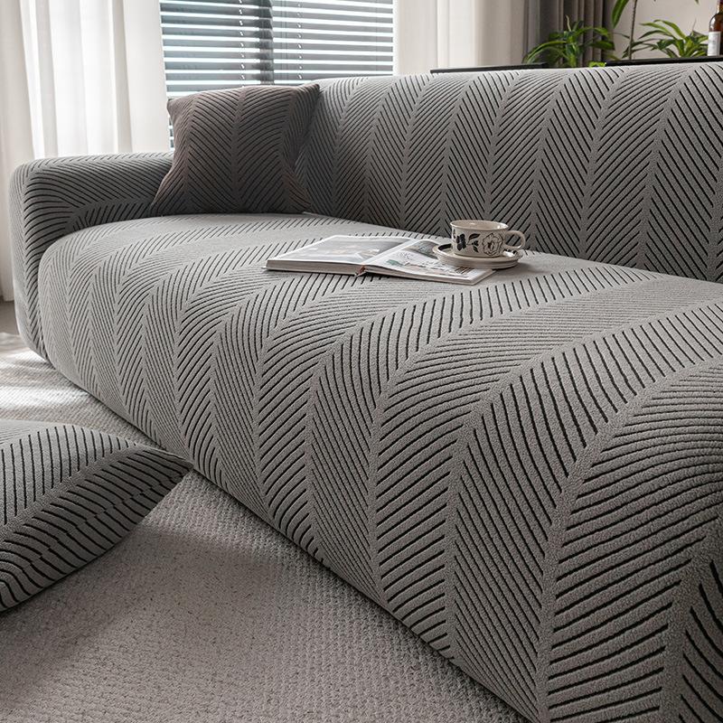New Style Polar Fleece Retro Style Sofa Cover Elastic Non Slip All Season Fully Wrapped Sofa Cushion Cover