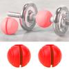 2pcs Barbell Grips Round Thick Silicone Dumbbell Adapter Balls Barbell Grip Hand Wrap BallRed