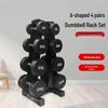 Rubber Coated Dumbbell Set with Rack