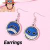 Cartoon Character Zinc Alloy Earrings Wholesale Anime Pirate King Ear Jewelry