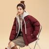 Fake two down cotton jackets, women's winter Korean version of loose student thickened short jacket cotton jacket 2025 new model
