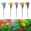 1PCS Solar Tulip Lights Outdoor Waterproof LED Garden Stake Lights Auto On At Dusk Mood Lighting for Yard Pathway Patio