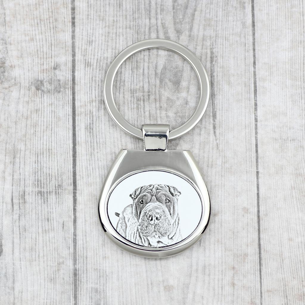 Shar Pei - keychain with a dog, keychain with a print, personalized pendant from the Art-Dog brand