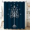 Botanical Shower Curtain Tropical Leaves Forest Green Bathroom Decor Nature Theme Waterproof Fabric for Spa Hotel